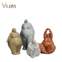 vilead resin abstract fat lady figurines nordic creative woman ornament vintage home decoration room table craft gifts