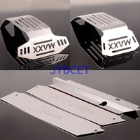 hollow stainless steel frontrear chassis armor skid plate set 7744 for 15 traxxas x maxx xmaxx 6s 8s 77086 4