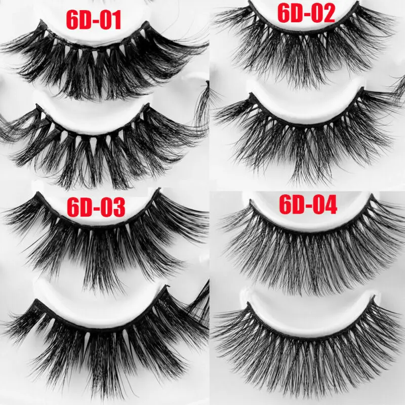 7 пар норковые натуральные накладные ресницы 25 мм пышные 18 видов стилей черный