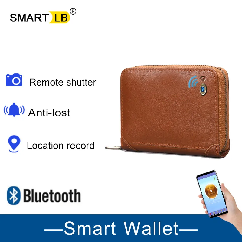 Смарт LB анти потеря Bluetooth держатель для кредитных карт мужской двойной чехол