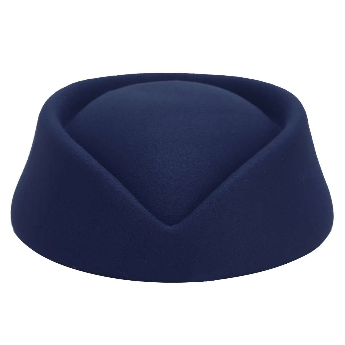 Imitation Wool Felt Stewardess Air Hostesses Pillbox Hat Millinery Teardrop Fascinator Base Cap for Cosplay Costume Accessories