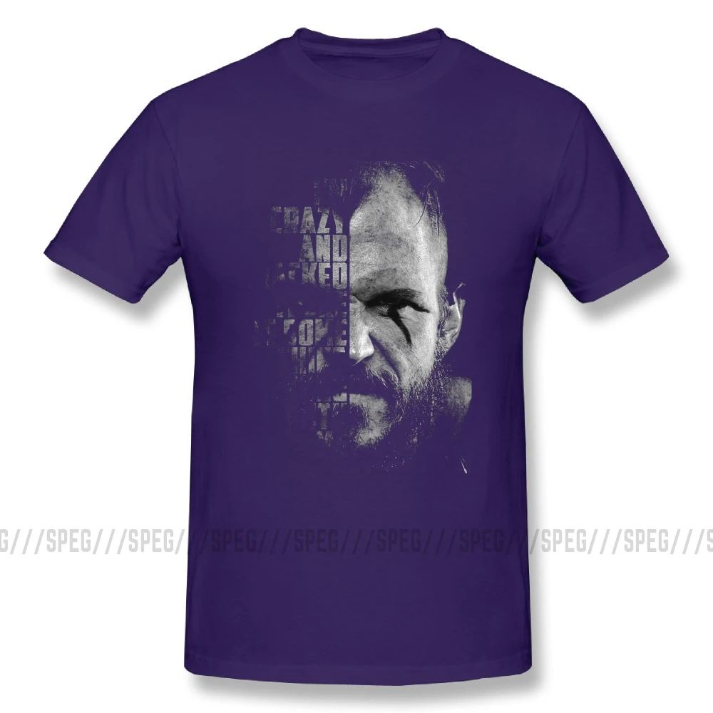 Мужские официальные футболки Vikings Valhalla Floki Quote Odin, Мужская футболка с круглым вырезом и коротким рукавом, летние Юмористические футболки для взрослых - Цвет: Фиолетовый