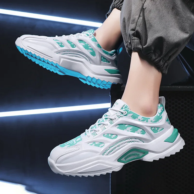 

Men's shoes spring 2021 new trendy shoes old shoes Korean breathable sports shoes men's casual all-match white shoes men