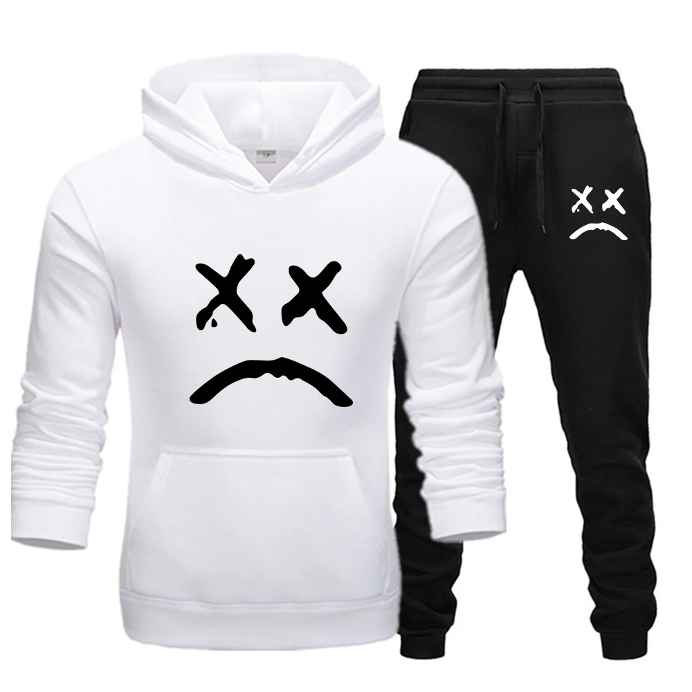 Новинка 2020 модная толстовка с капюшоном мужской спортивный Забавный комплект из