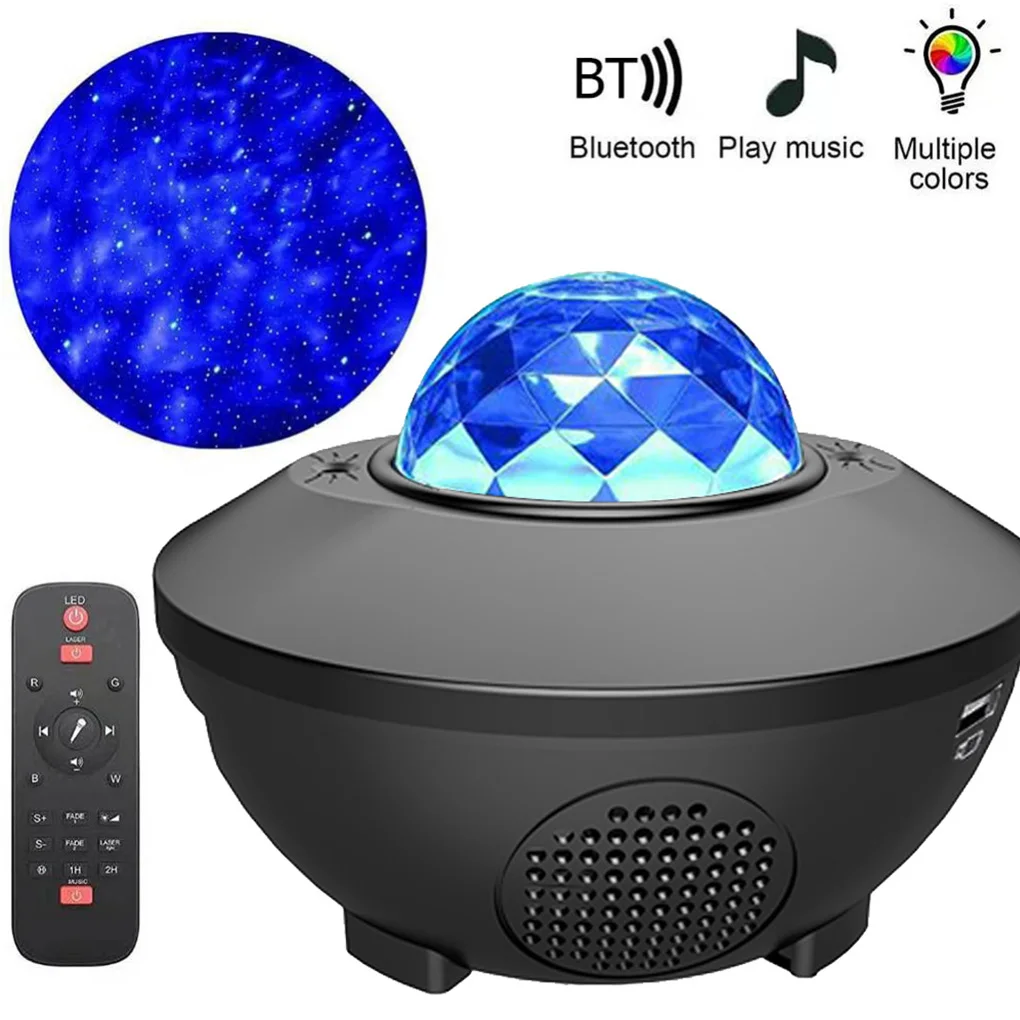 

LED Star Galaxy Projector Ocean Wave Night Light Room Decor Rotate Starry Sky Porjectors Luminaria Decoration Bedroom Lamp Gifts