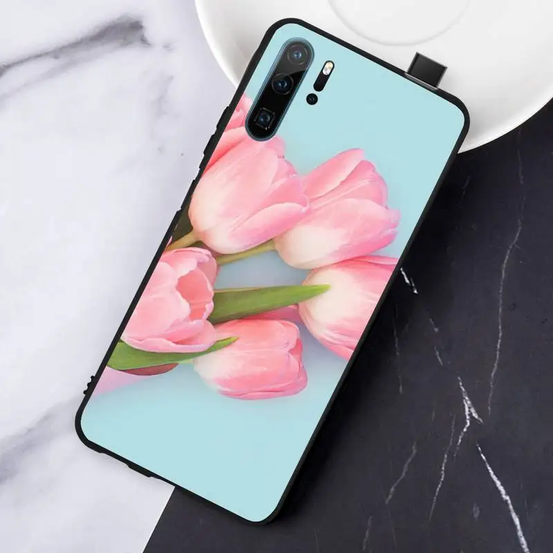 

Carnation pink flower Phone Case For Huawei honor Mate P 10 20 30 40 i 9 8 pro x Lite smart 2019 nova 5t