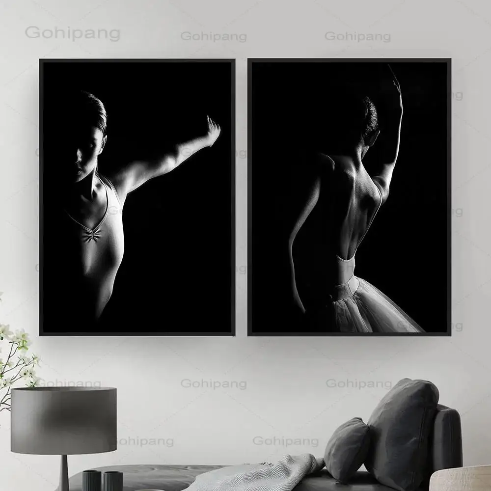 Картина на холсте элегантный балетный постер для танцев печать фото в