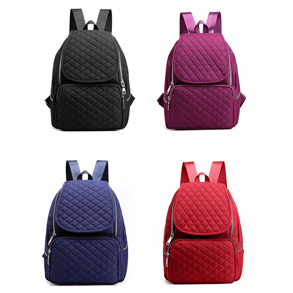 Однотонный ромбовидный рюкзак модный Удобный нейлоновая сумка для женщин