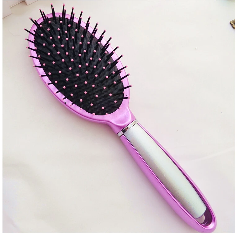 Free shipping 15 pieces/lot Pink color Paddle brush  Hair Loss Massage Brush Air cushion comb