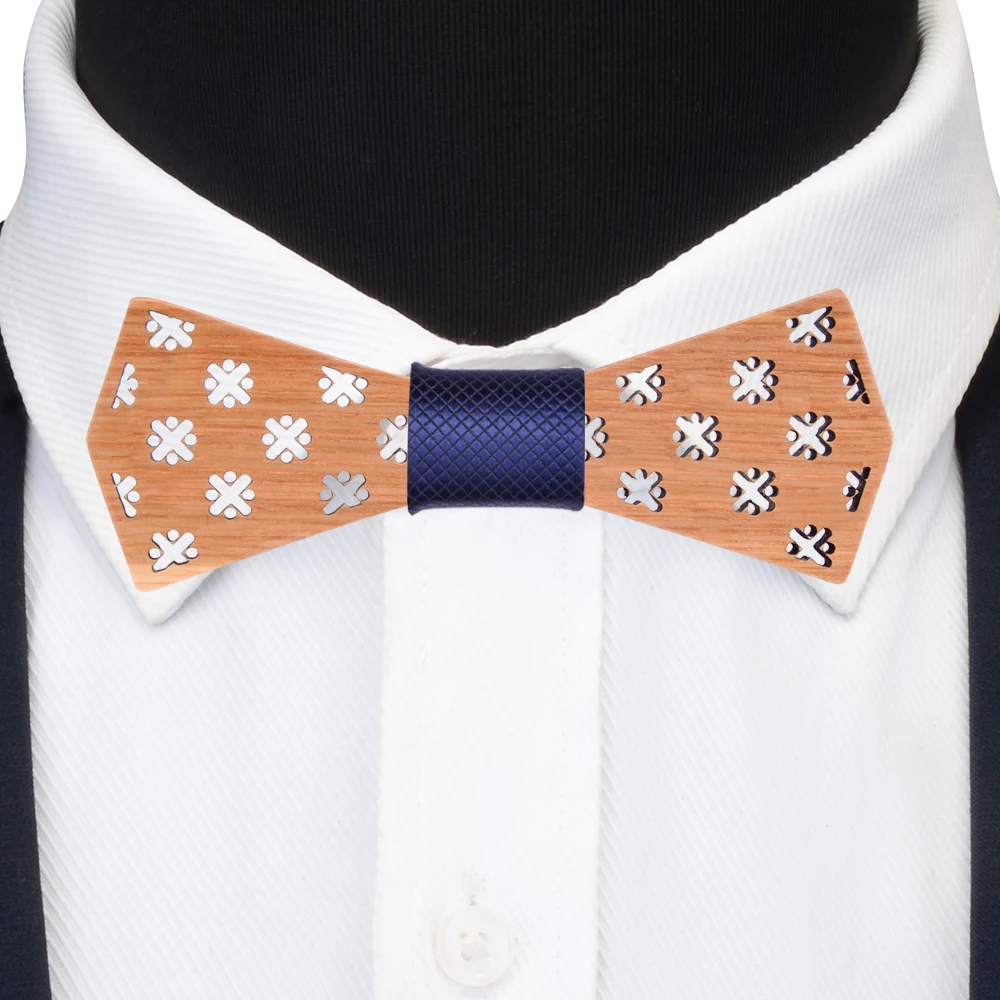 Новая Мода Пейсли деревянный галстук бабочка для мужчин Свадебный Карманный