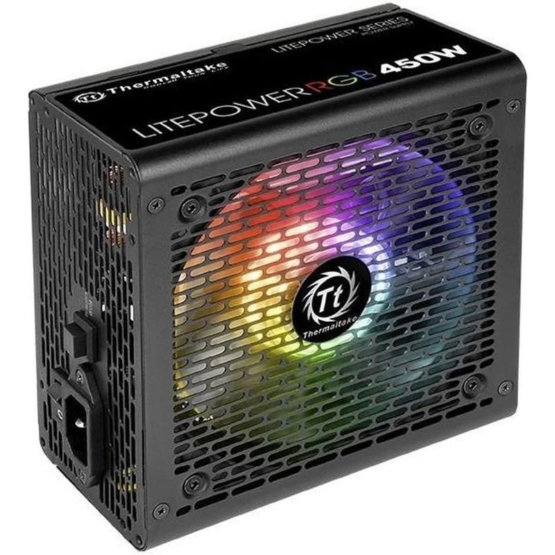 Блок питания Thermaltake ATX 450W Litepower RGB 450 (24+4+4pin) APFC PPFC 120mm fan color LED 4xSATA | Электроника