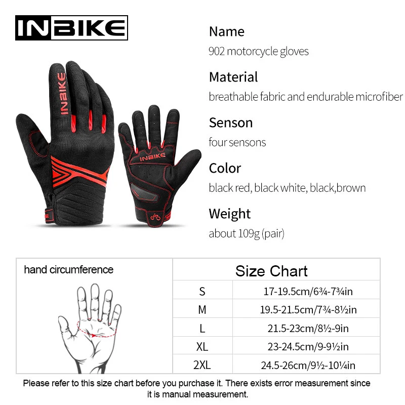 Перчатки INBIKE мужские с защитой от ударов ТПР твердая оболочка спортивные уличные