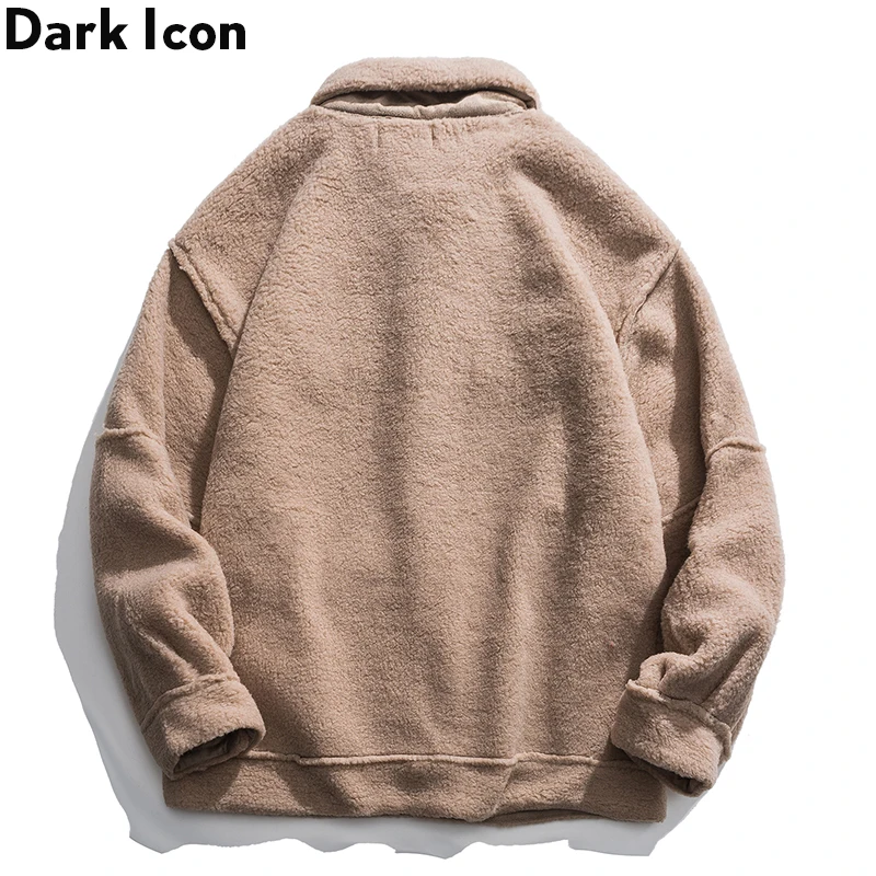 Темные иконы шерпа карманы Карго пальто для мужчин 2019 Зима Новая мода толстые