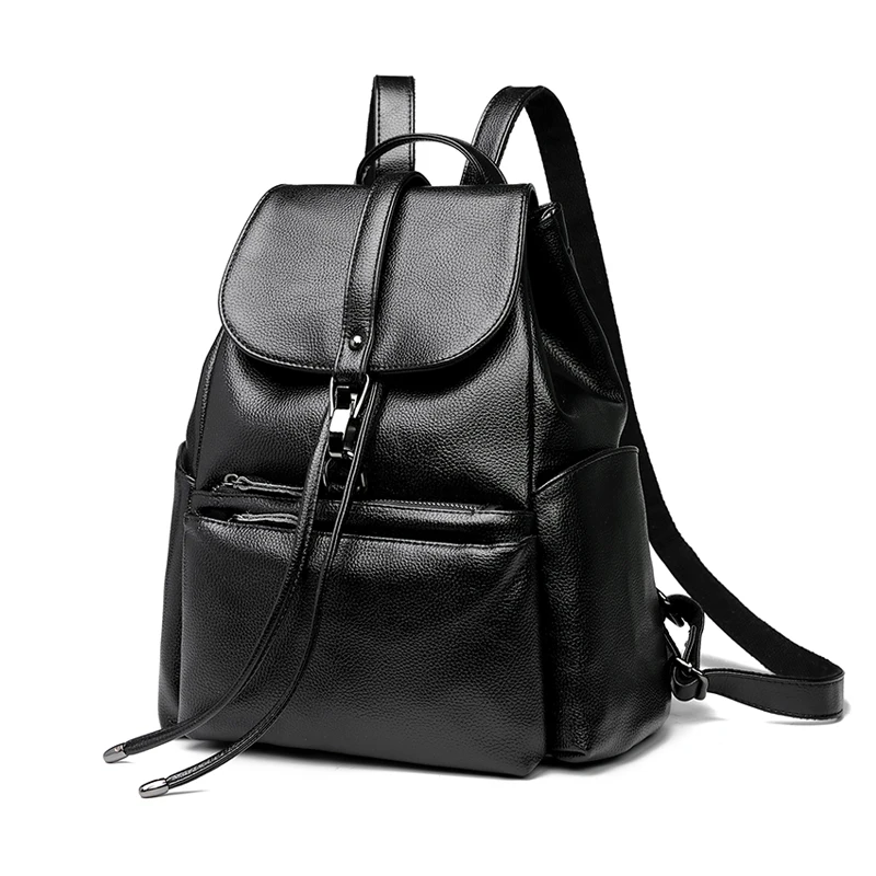 

Fashion Soft Genuine Leather Large Women Backpack High Quality A+ Ladies Daily Casual Travel Bag Knapsack Girl Schoolbag Luxury