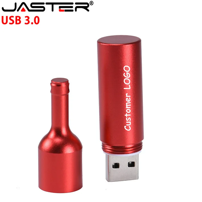 Корабль USB 3 0 горячего металла бутылки вина флэш накопитель usb брелок флеш ручка