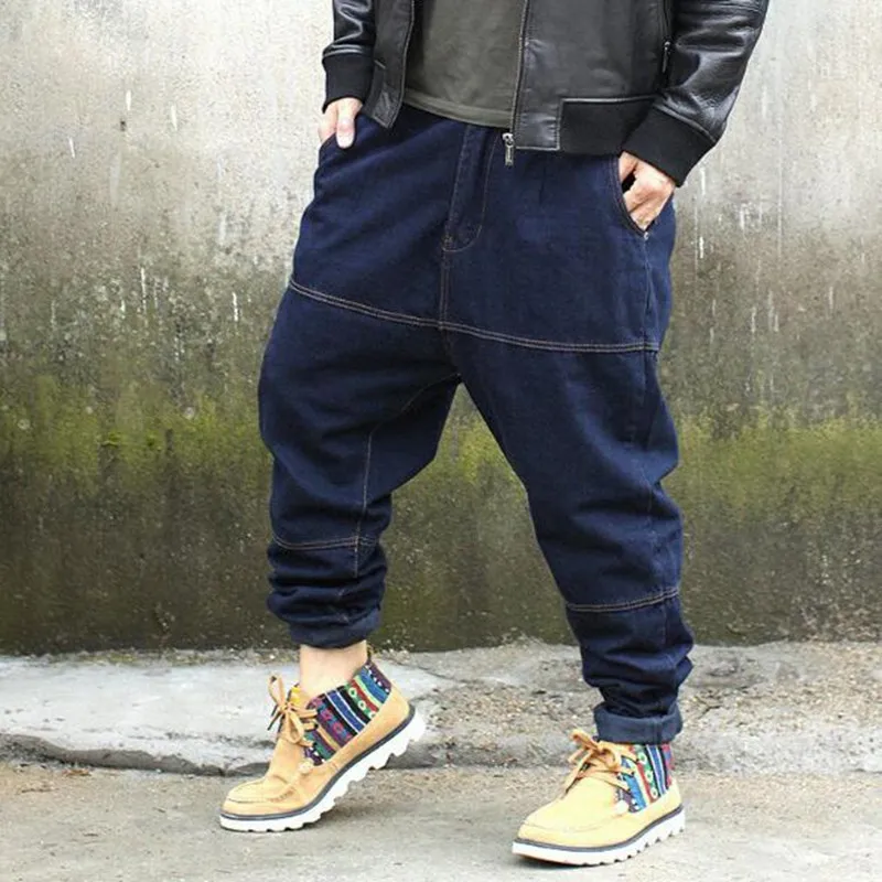 Новинка мужские джинсы больших размеров свободные шаровары большие размеры 40 42