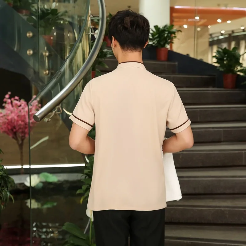 2020 настоящая гостиничная Рабочая одежда летняя Чистка с коротким рукавом