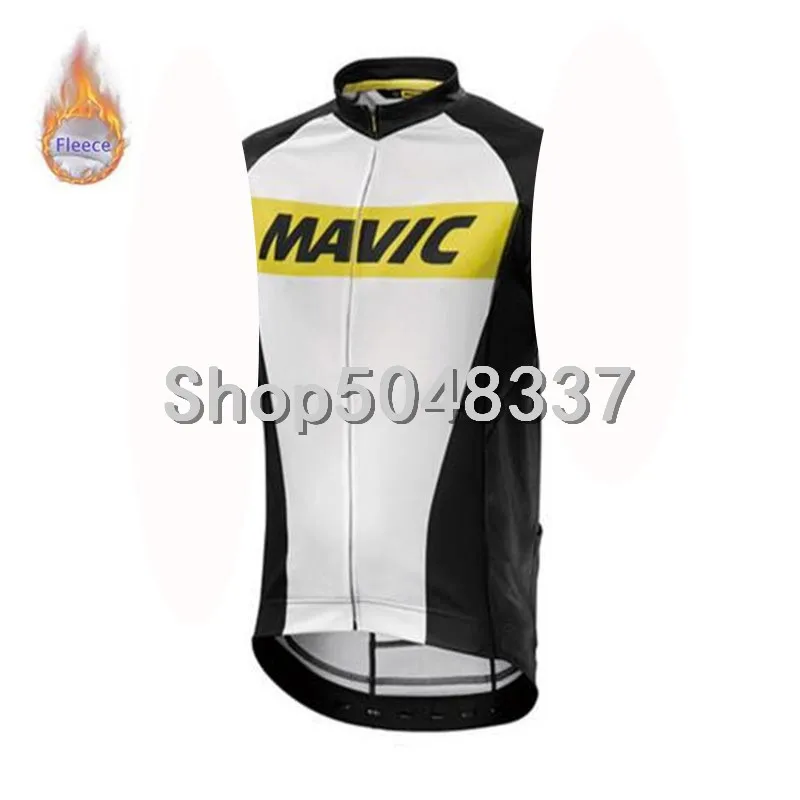 Mavic зимний термальный флис без рукавов Велоспорт Трикотажный жилет MTB велосипед