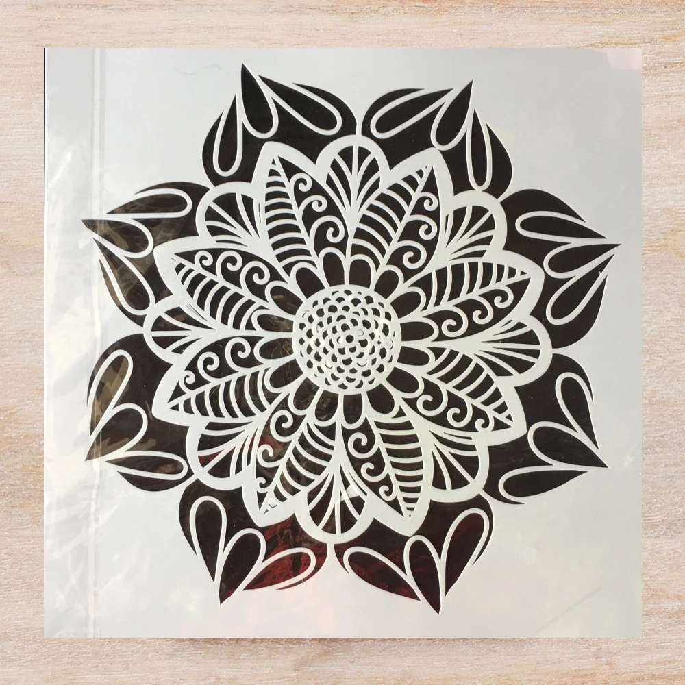 

12*12inch Big Mandala Multi-Layer Flower DIY Layering Stencils Painting Scrapbook Coloring Embossing Album Decorative Template