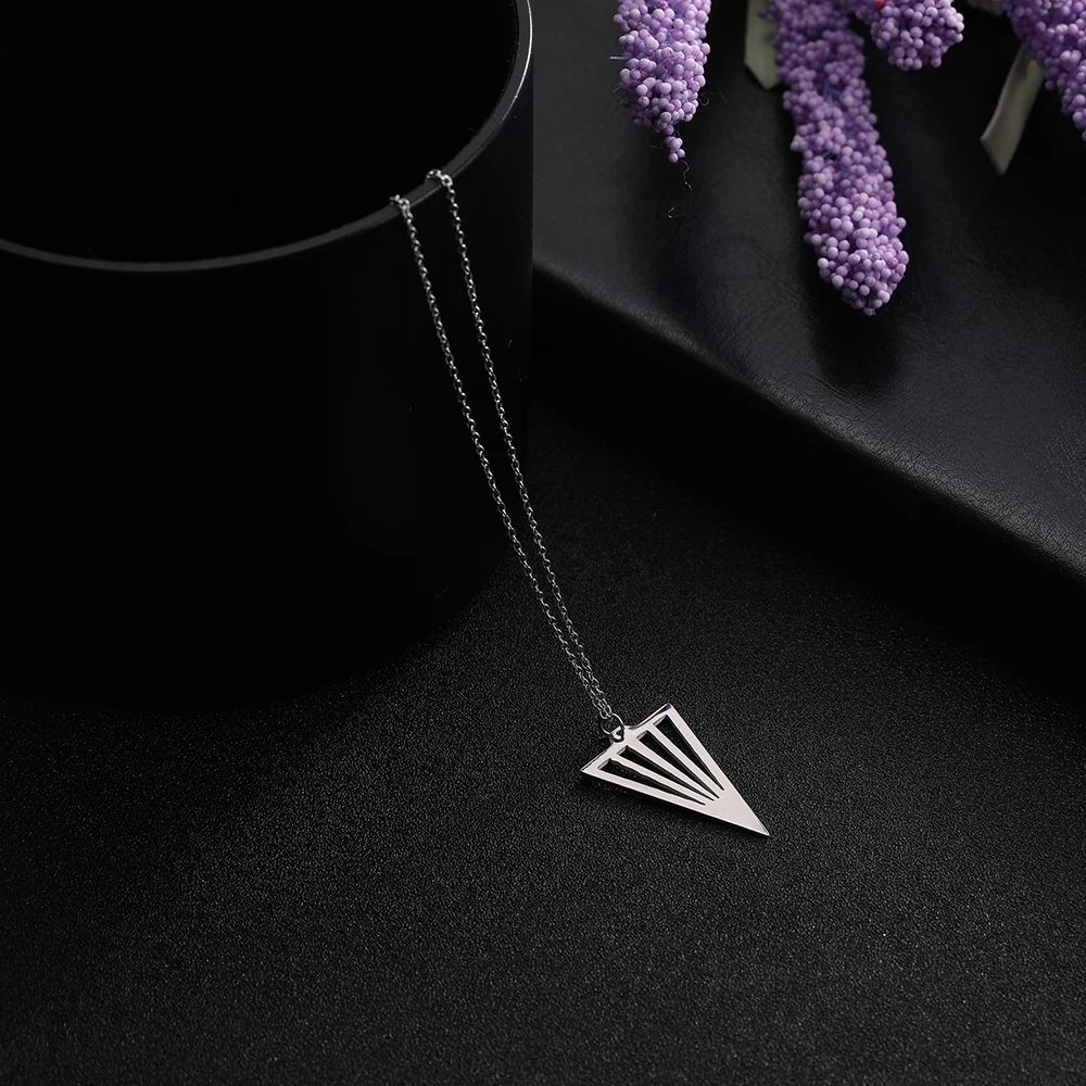 Skyrim классический треугольный геометрический кулон ожерелье из нержавеющей
