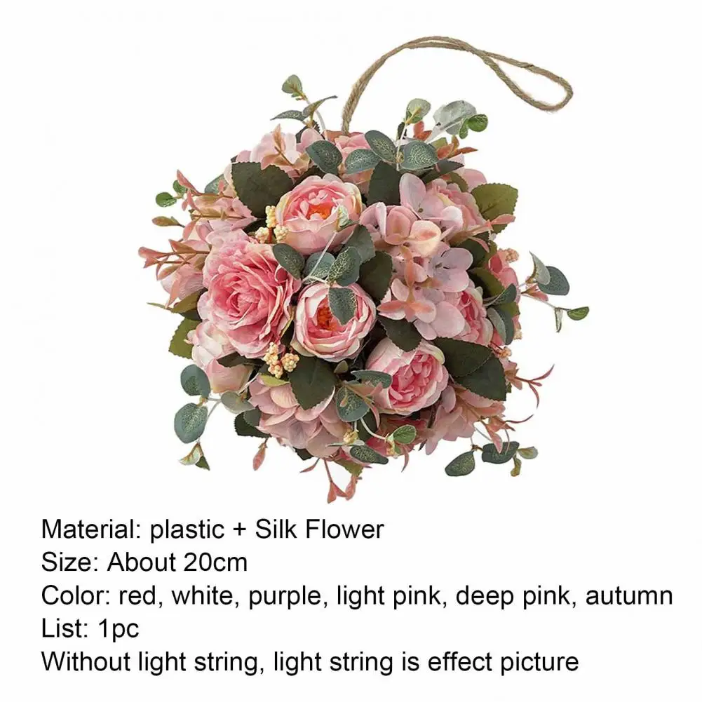 

Artificial Flower Ball Everlasting Realistic Plastic Colorful Hanging Flower Ball for Home Decoration for Living Room Party