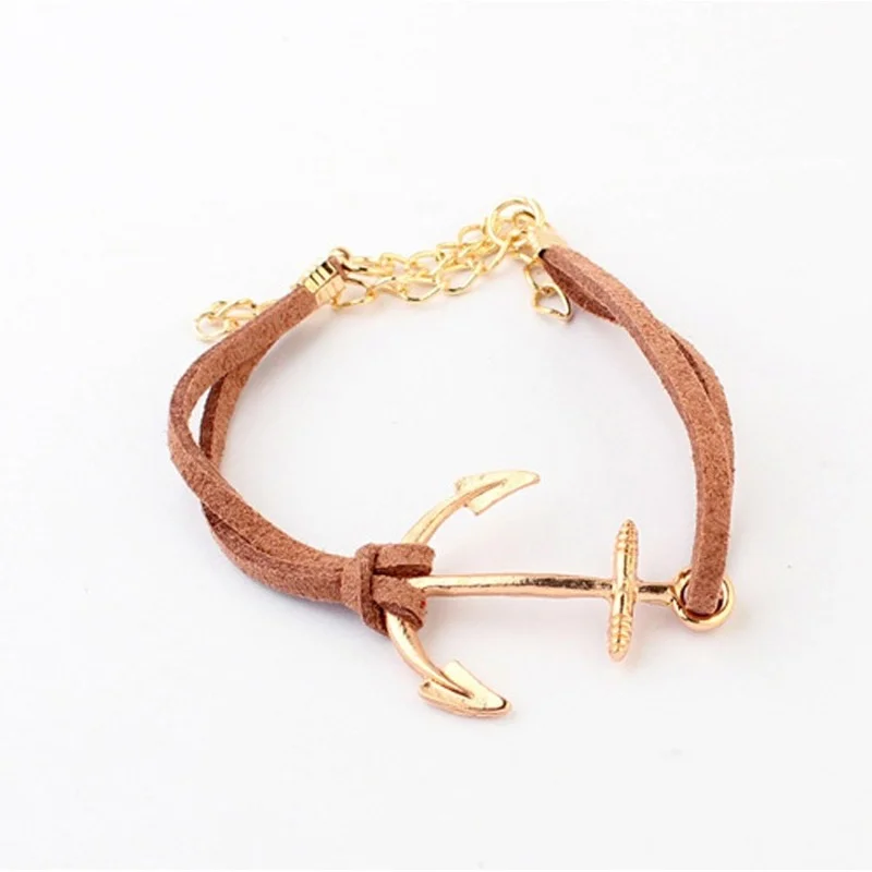 

Men's Wrist Bracelet Set Bracelets Male Gold Bracelet for Man 14k Bracelets for Women Ship Anchor Personality Fashion Jewelry