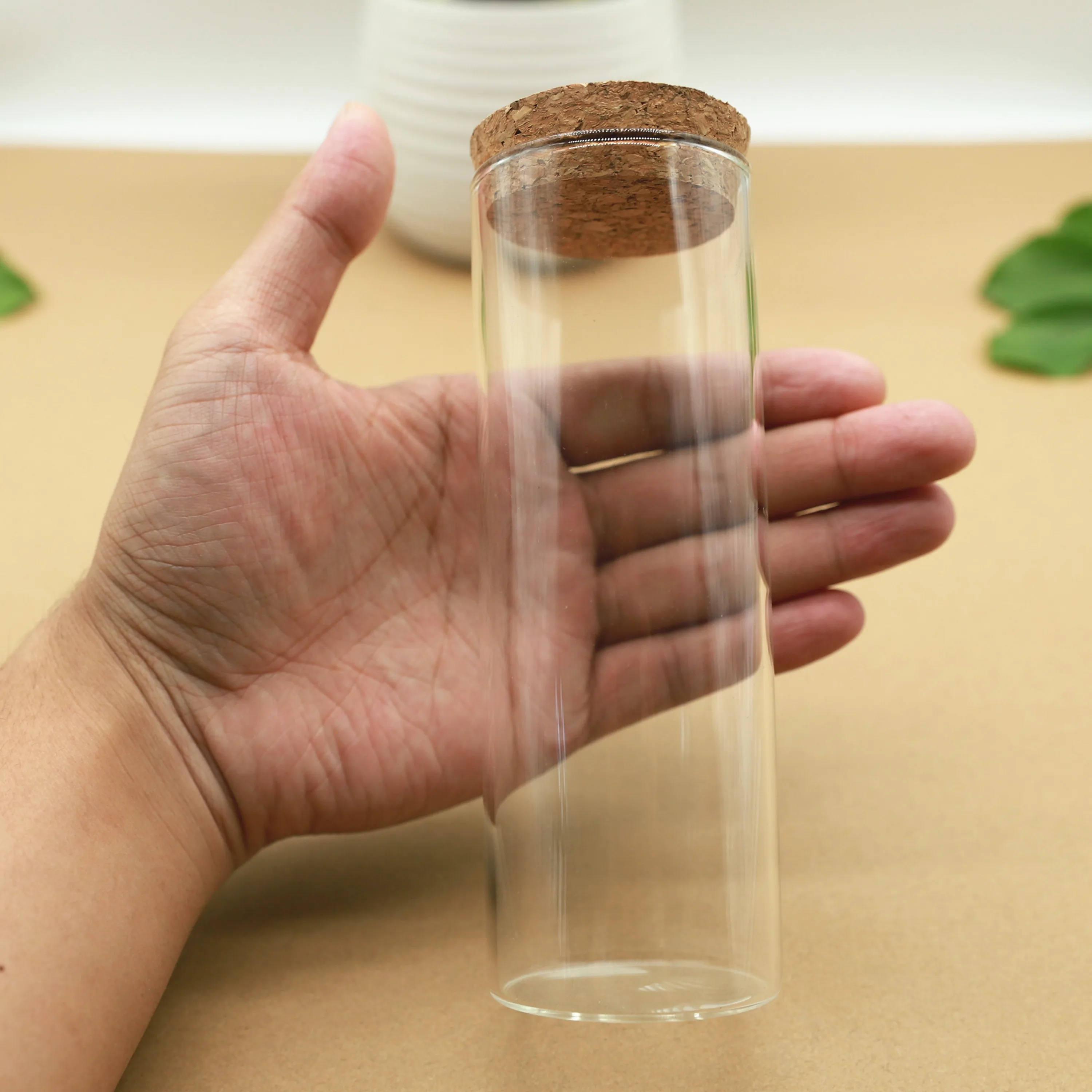

3 Pcs/lot 53*150mm 240ml Thick Glass Bottle Cork Stopper Spice Bottles Container Jars Vials DIY Craft