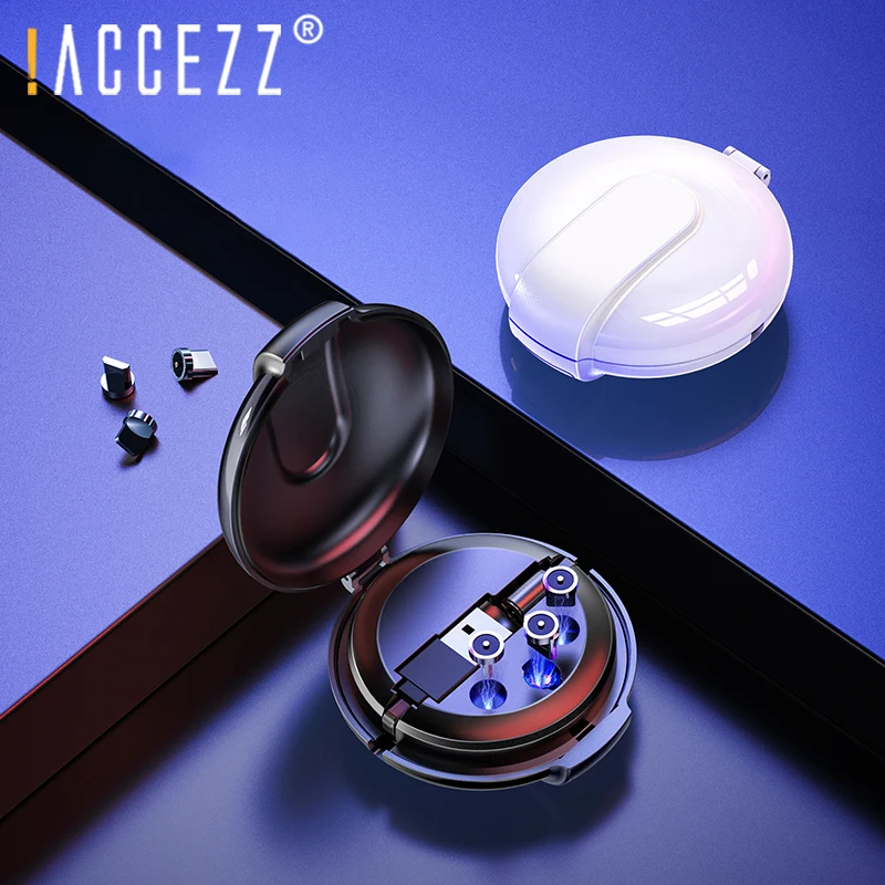 Фото ! ACCEZZ 1 комплект Магнитный USB кабель для быстрой зарядки iPhone X XS 11 Pro Max samsung Lighting Micro