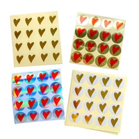 160pcslot round bronzing heart gift seal label adhesive kraft seal sticker for baking stickers funny diy work