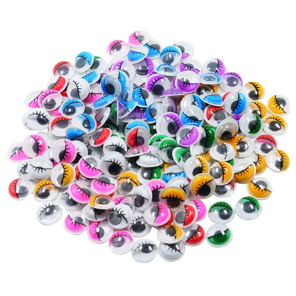 168x Assorted Color Googly Wiggly Eyelash Eyes SELF ADHESIVE DIY Crafts 12mm | Дом и сад