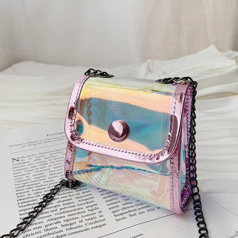 

Прозрачная голографическая Сумка-Кроссбоди, с цепочкой
