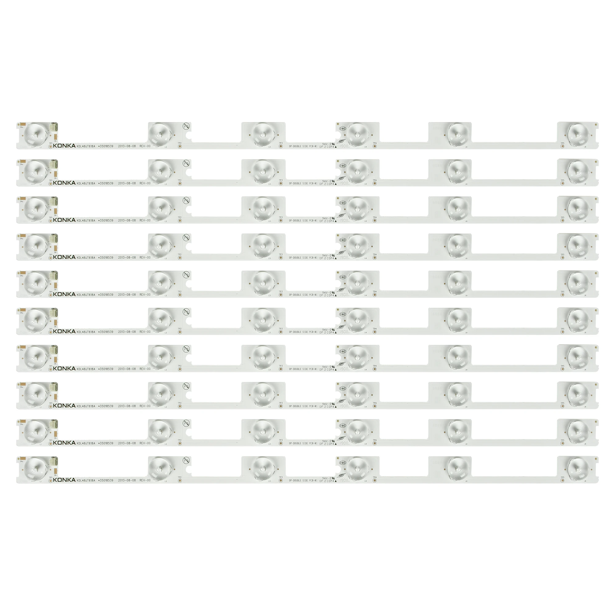 

NEW 30pcs x 6v LED Bar TV Backlight Strips for Konka KDL48JT618A KDL48JT618U 258YTK Panel 35018539 6-LEDs 442mm 48'' TV Backlit