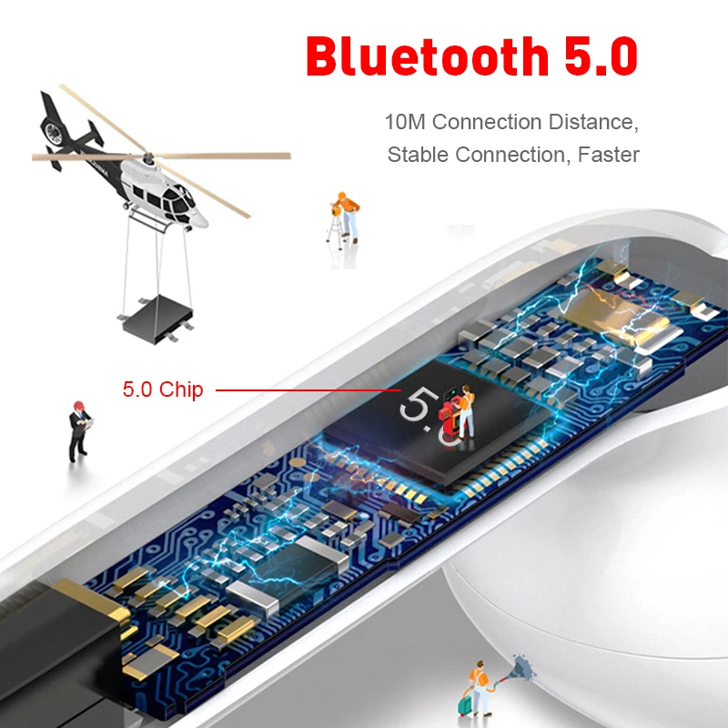Беспроводные наушники TWS i12 с сенсорным управлением Bluetooth 5 0 спортивные для iPhone