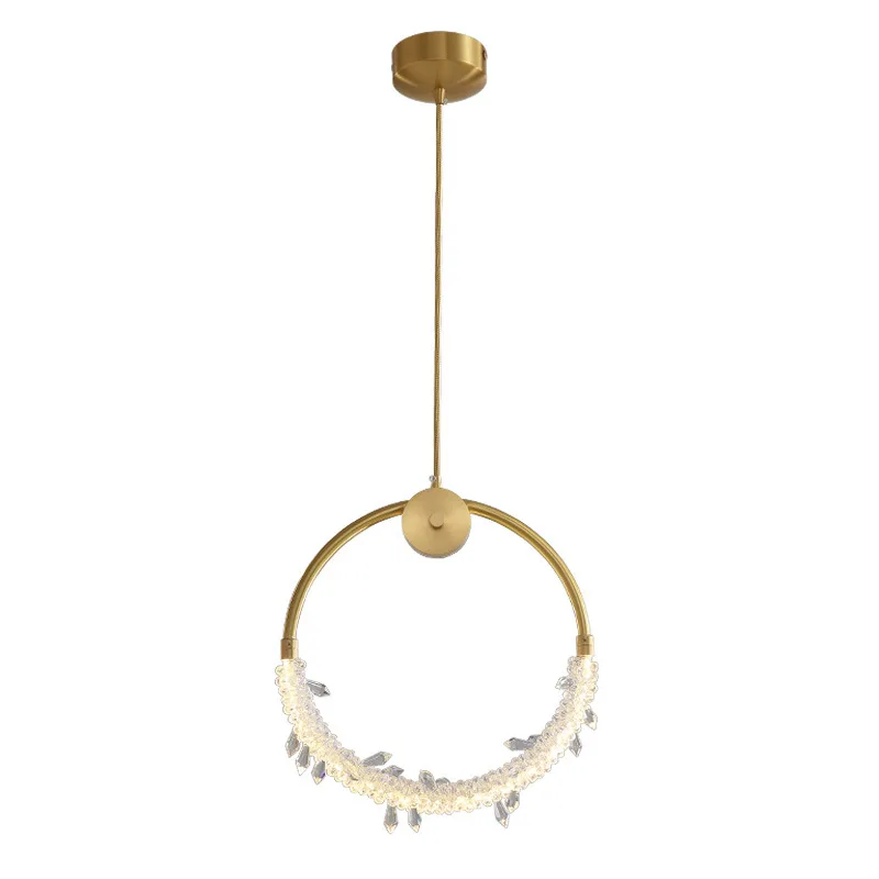 Скандинавский Медный Подвесной светильник с одной головкой для ресторана