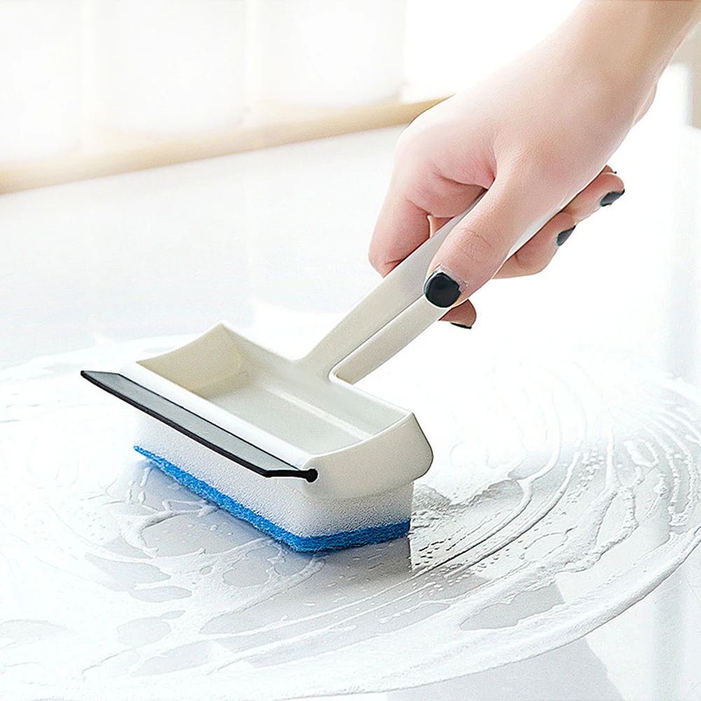 

2-in-1 Window Glass Cleaner Windshield Cleaning Sponge and Rubber Squeegee Window Squeegee Cleaning Tool