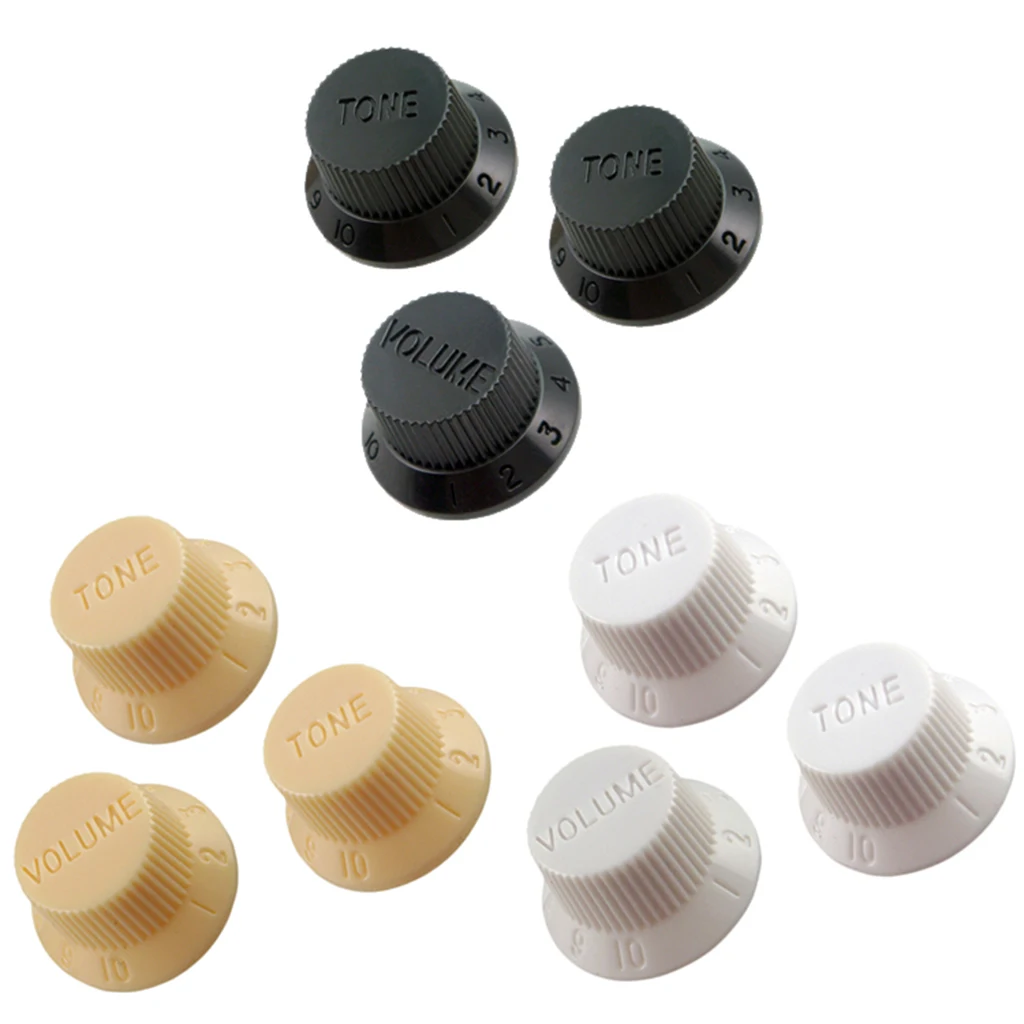

Guitar Volume&2 Tone Control Switch Buttons Knobs for ST SQ Electric Guitar