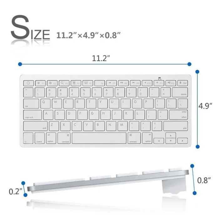 Ультра-тонкая беспроводная клавиатура Bluetooth 3,0 для Apple iPad/iPhone серии/MacBook/samsung телефонов/ПК компьютера SP99