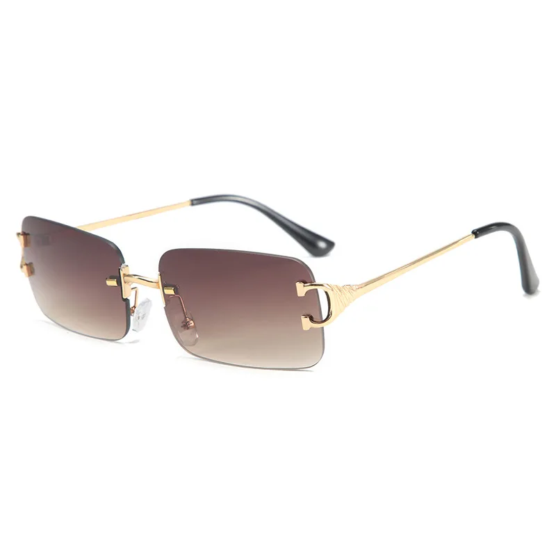 

Fashion Rimless Sunglasses Female Classic Outdoor Travel Beach Travel Photography Ladies Rectangular Glasses