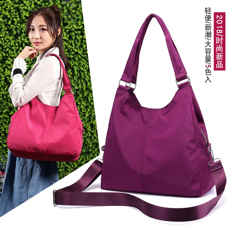 

Simple fashion large shoulder bag ladies leisure light waterproof nylon cloth Tote bag trend all-match portable messenger bag
