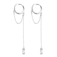 prevent allergy 925 sterling silver tassel round bead long drop earring for women party wedding jewelry eh1047