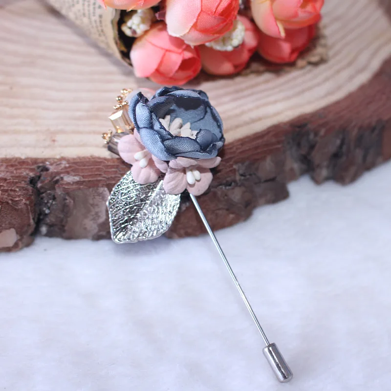 I Remiel ткань цветок роскошное украшение длинная игольчатая брошь значок отворот