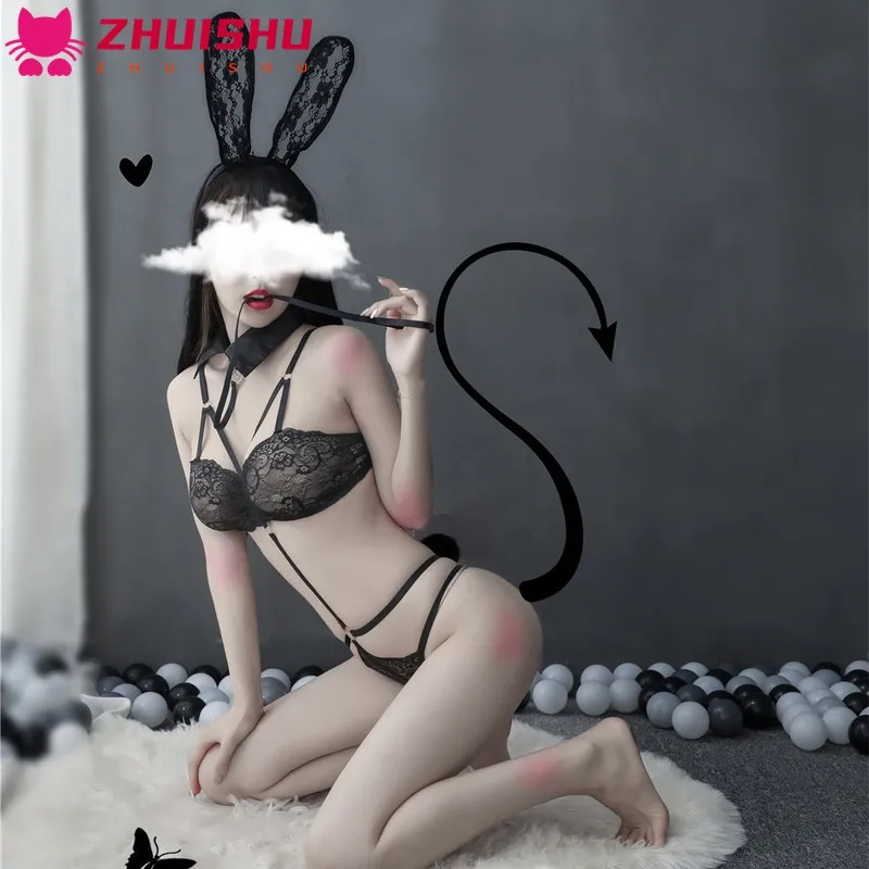 

ZHUISHU Новый стиль Нижнее белье три точки воды шорты Кот девочка смешной комплект униформы