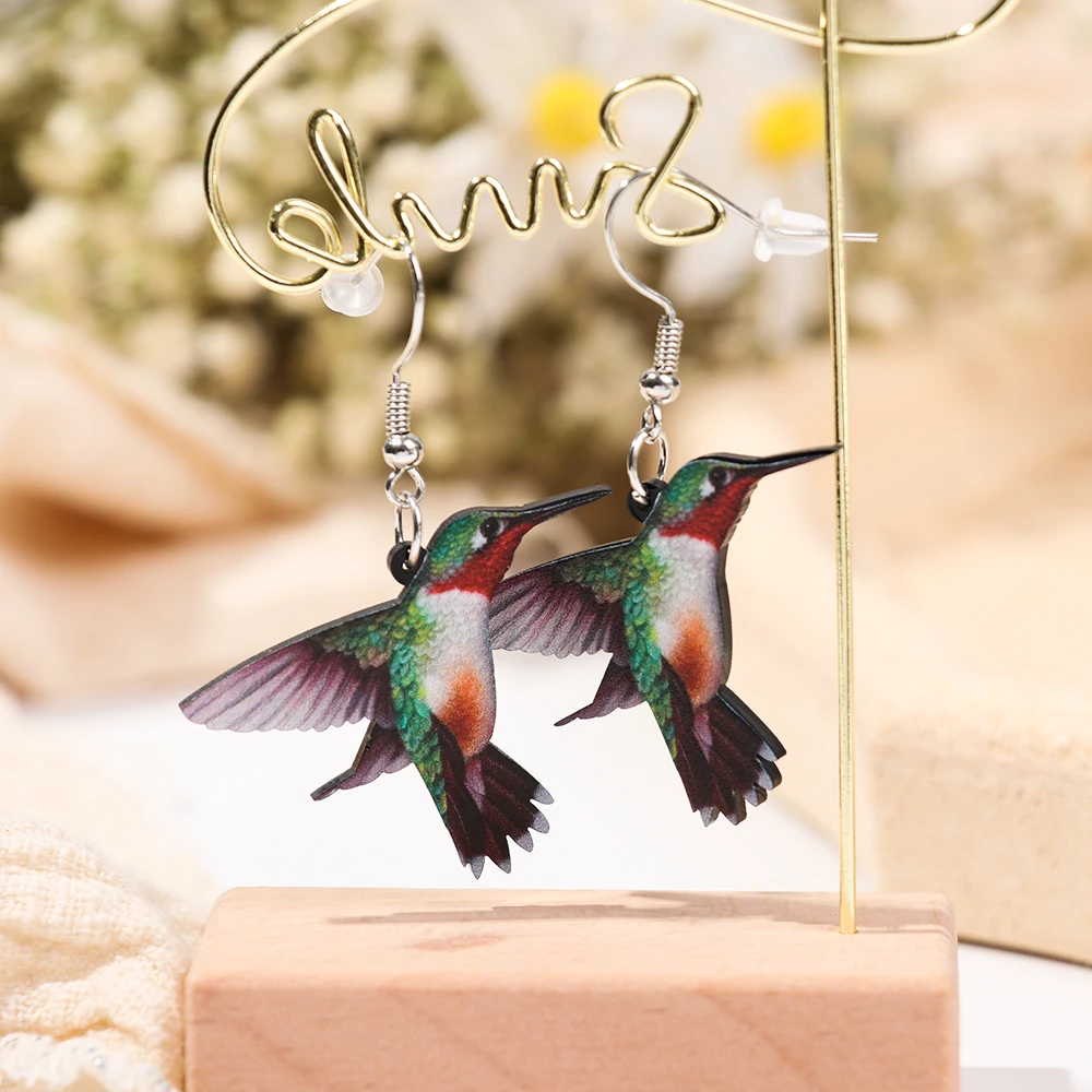 Серьги-подвески в виде птицы Колибри голубей орла совы попугая ювелирные изделия