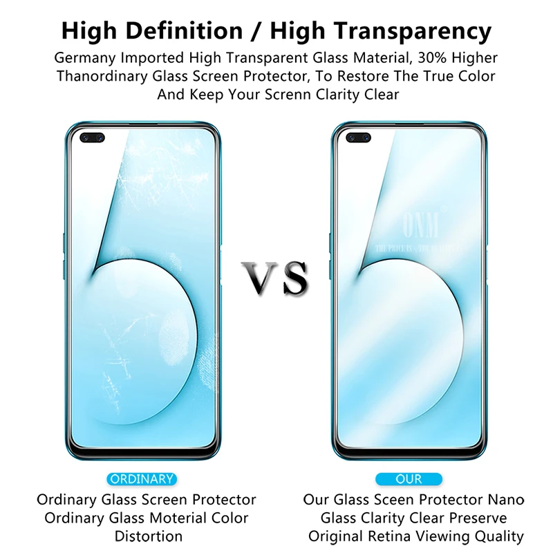 Закаленное стекло для OPPO Realme X50 Премиум Защитная пленка экрана|Защитные стёкла и