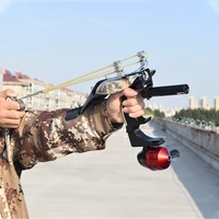 professional fish shooting laser slingshot set with rubber band and flashlight outdoor shooting catapult hunting accessories