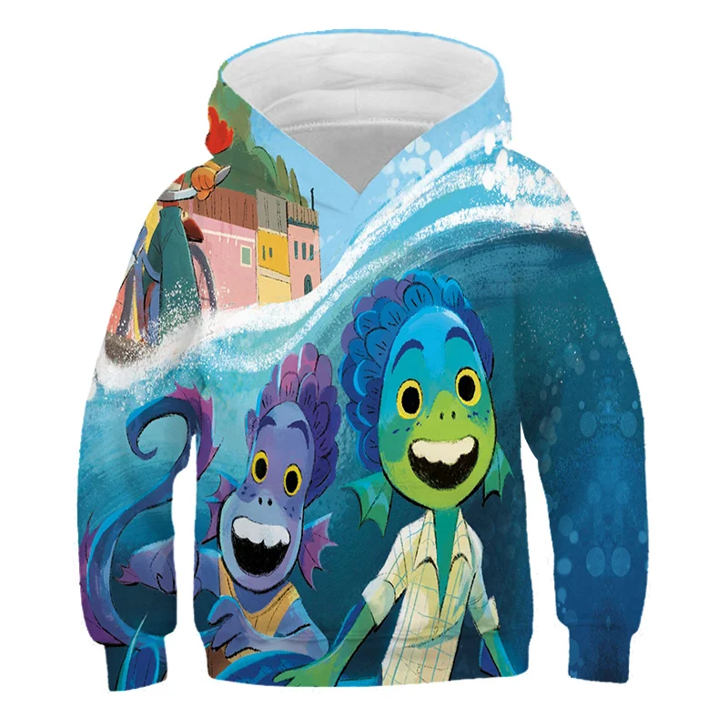 

Animation Sea Monster Good Friend Kids Hoodies Baby Boys Girls Cartoon 3D Print Long Sleeve Pullover Cute Children Sweatshirt