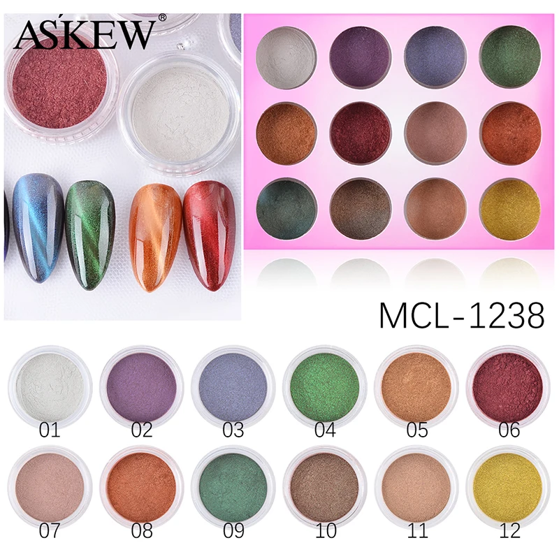 12 шт. магнитные Блестки для ногтей кошачий глаз|Блестки ногтей| |