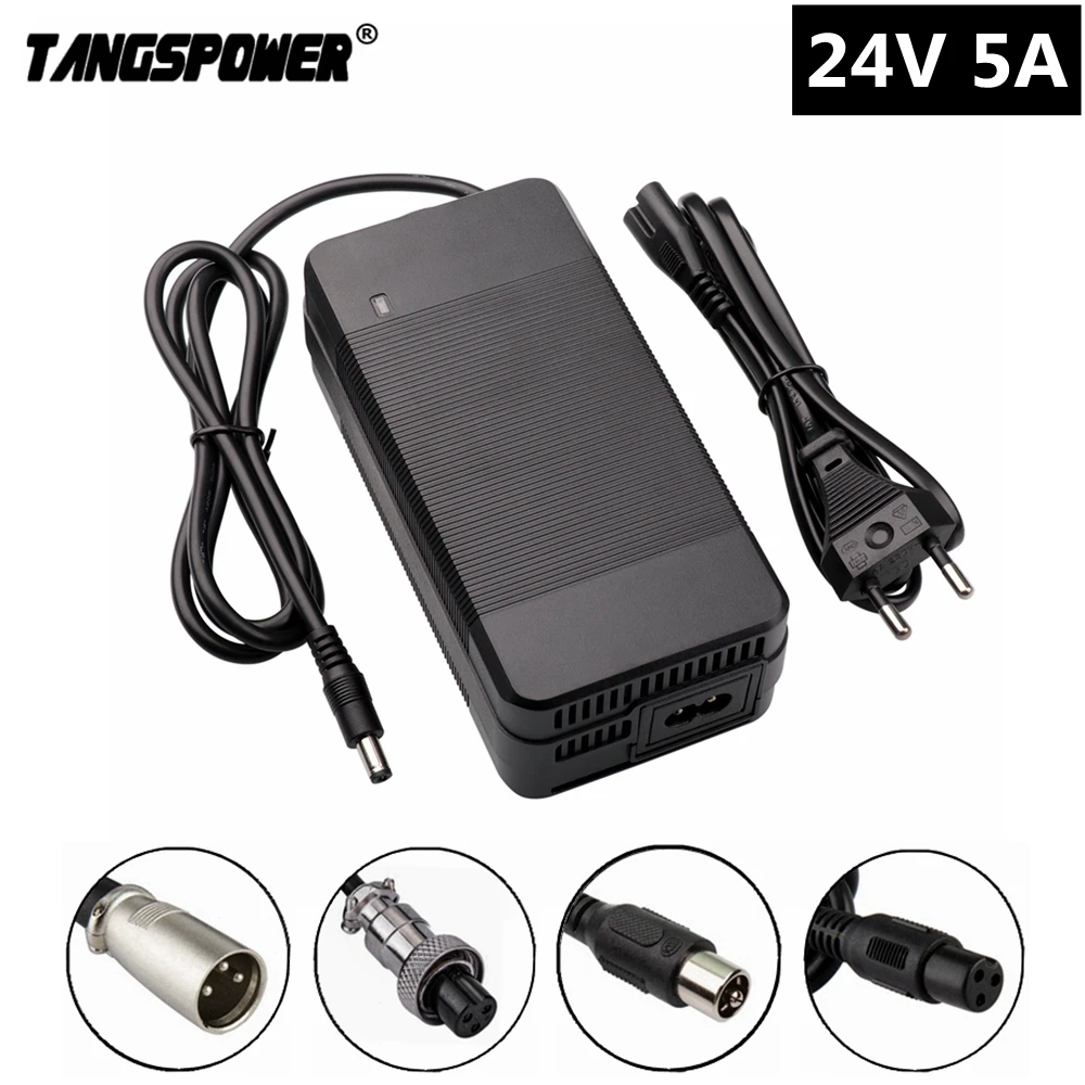 TANGSPOWER 24V 5A Electric Wheelchair Golf Cart Lead Acid Battery Charger For 28.8V Lead-Acid Battery Charger Fast Charging