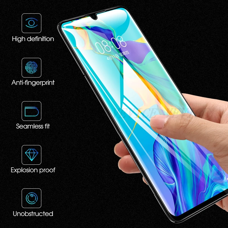 9D взрывозащищенное Закаленное стекло для huawei P30 Lite полное покрытие протектор