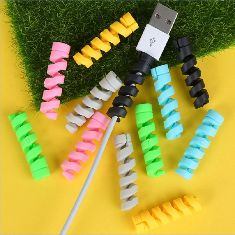 Гибкая спиральная трубка намотка кабеля протектор провода шнура Органайзер